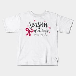 Christmas badges with lovely hand drawn elements and quotes Kids T-Shirt